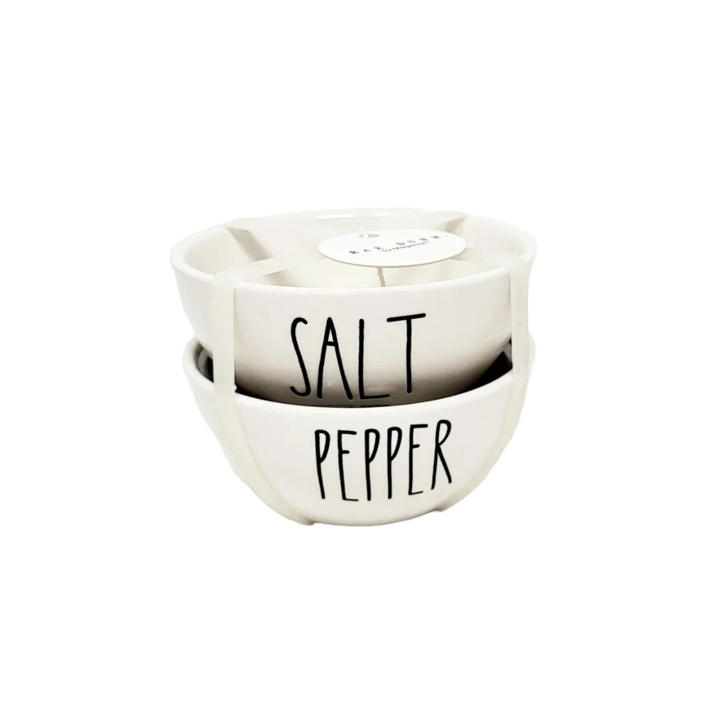 RAE DUNN Salt & Pepper bowls prep bowls